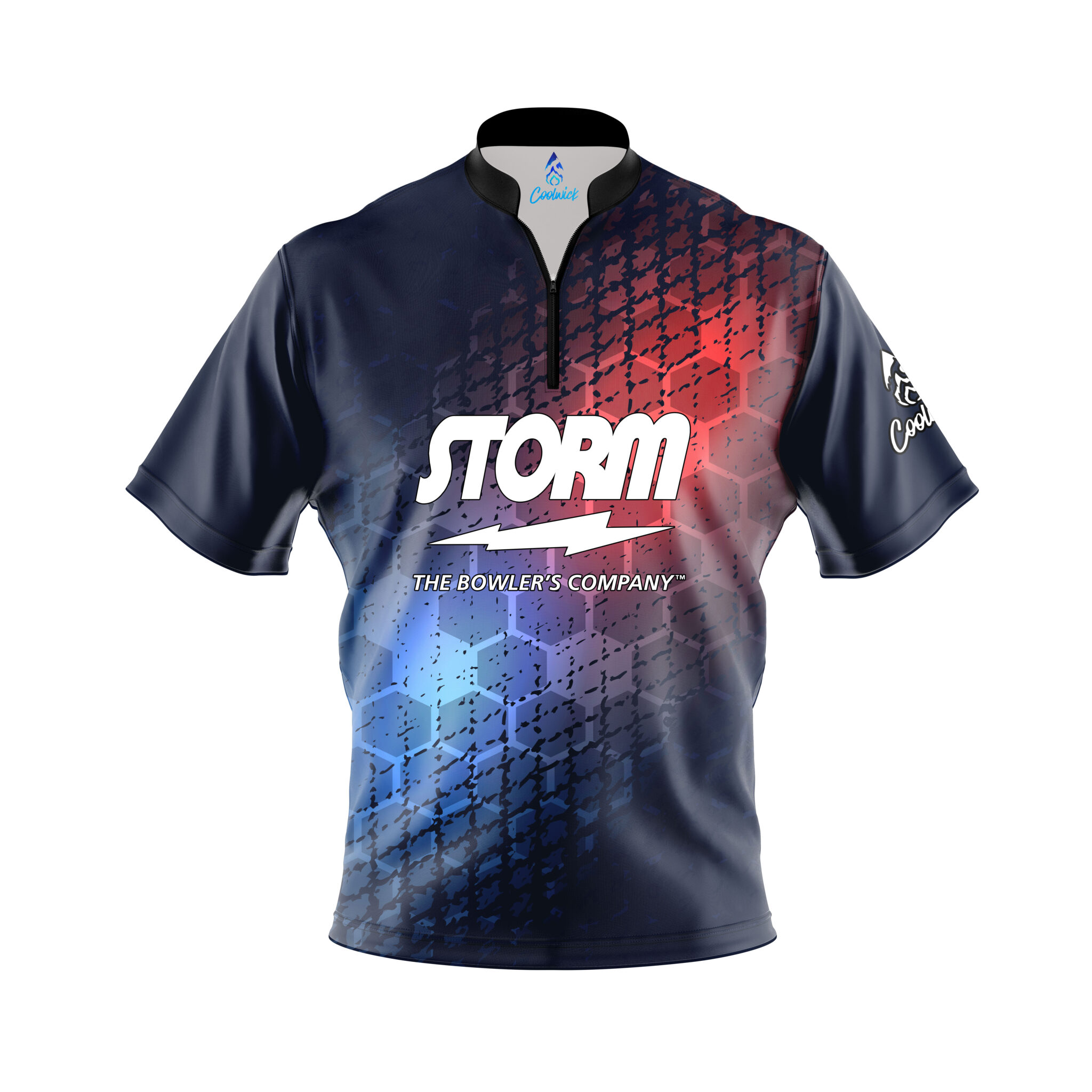 Storm Grunge Sport Hex Quick Ship CoolWick Sash Zip Bowling Jersey Questions & Answers