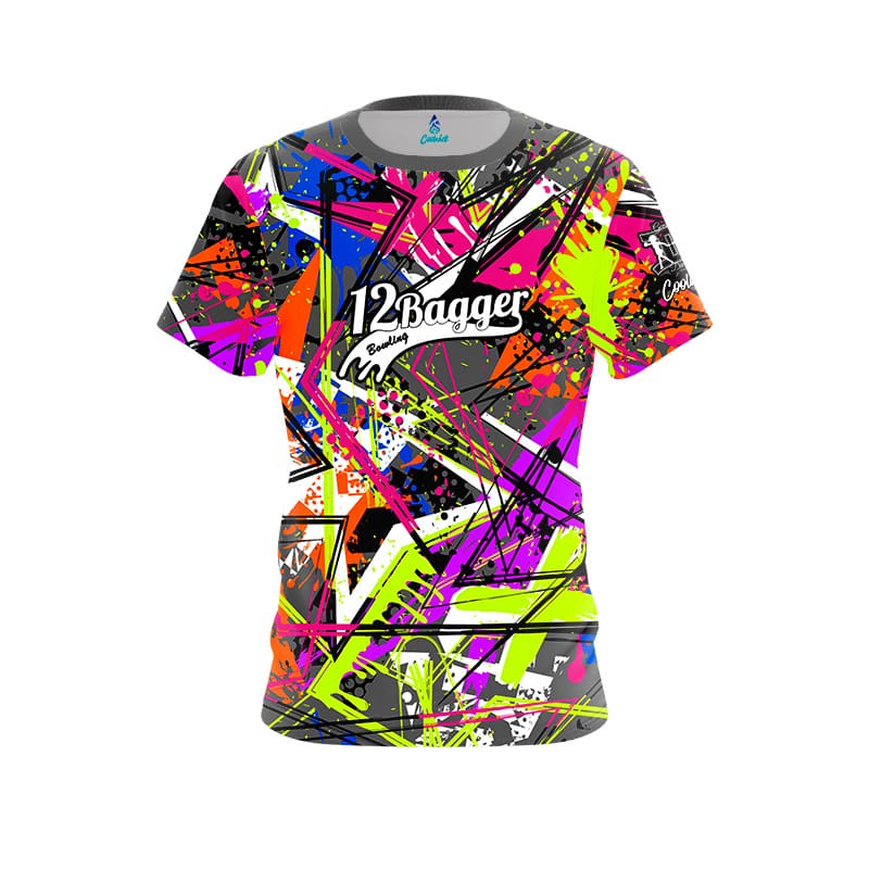 12Bagger Wana Williams Paint Splatter Abstract CoolWick Bowling Jersey Questions & Answers