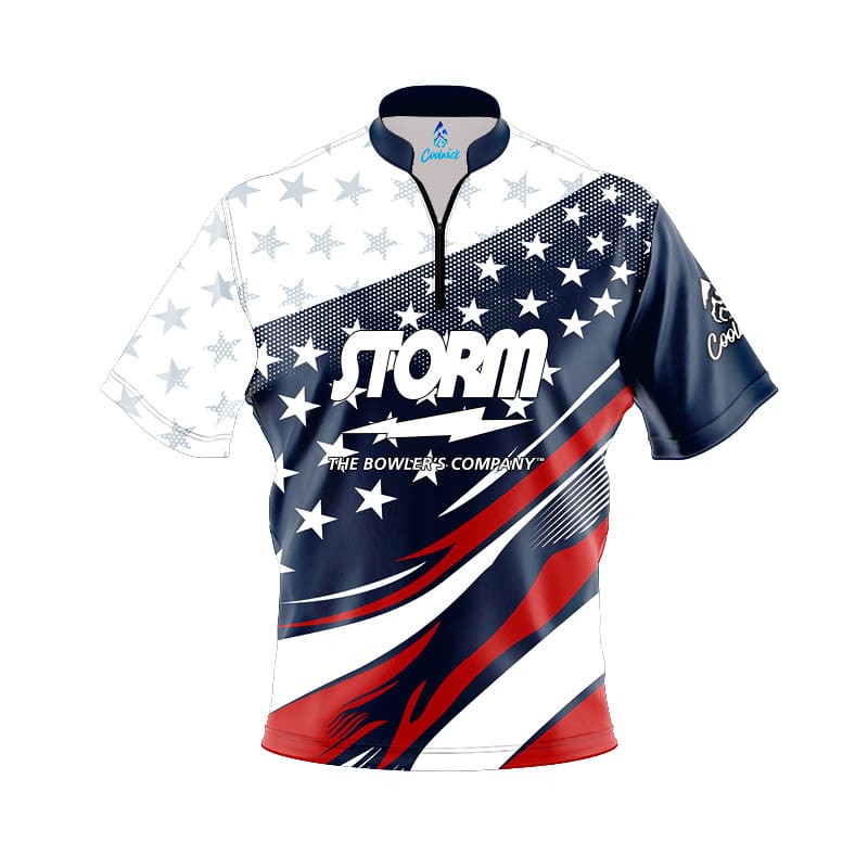 Storm American Sport Wave Quick Ship CoolWick Sash Zip Bowling Jersey Questions & Answers