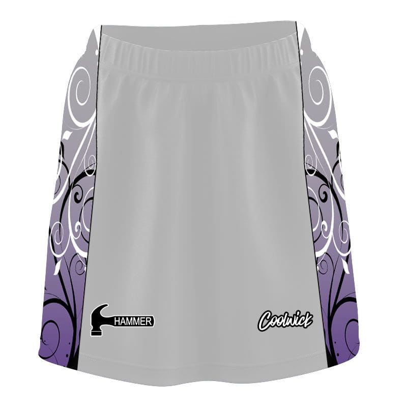 Shannon O'Keefe Hammer Gray Purple Swirls CoolWick Bowling Skort Questions & Answers