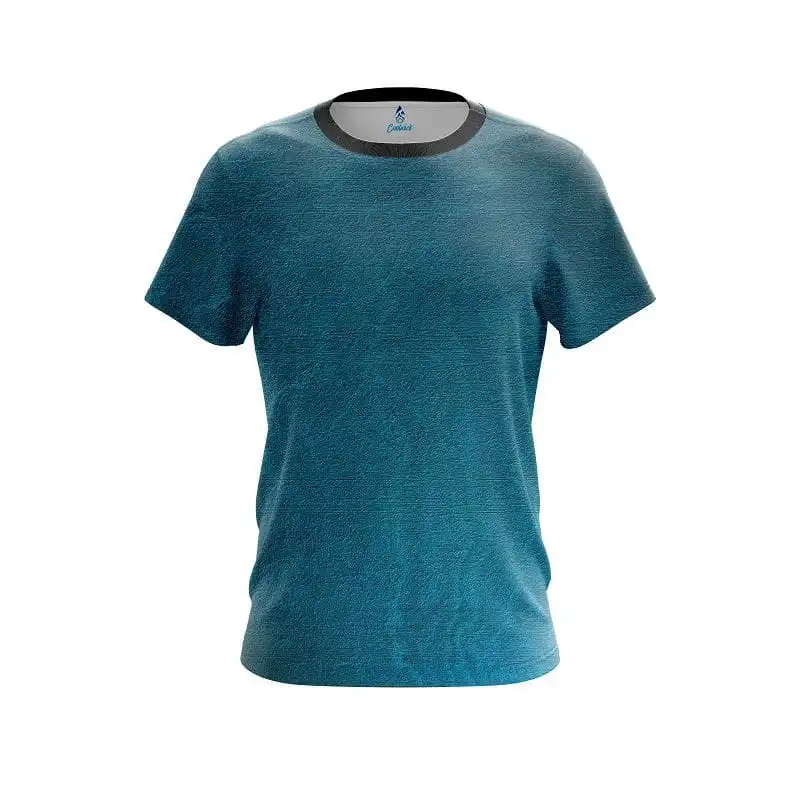 Plain Teal Grunge Canvas CoolWick Bowling Jersey Questions & Answers