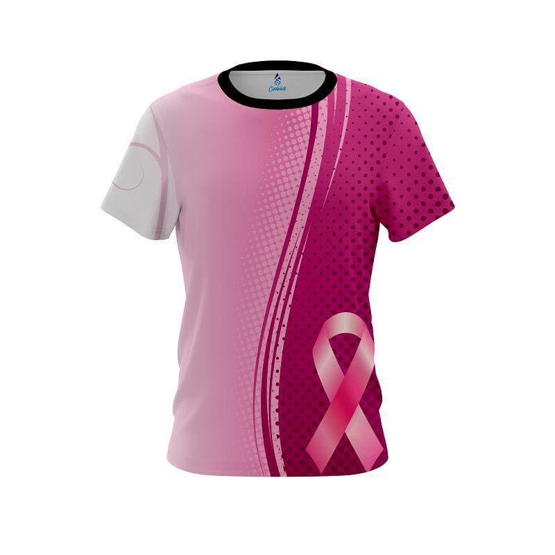 Plain Breast Cancer Pink Swirls CoolWick Bowling Jersey Questions & Answers