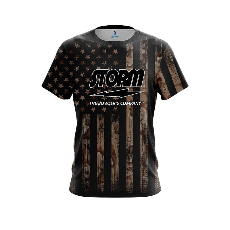 Storm Desert Camo Flag CoolWick Bowling Jersey Questions & Answers