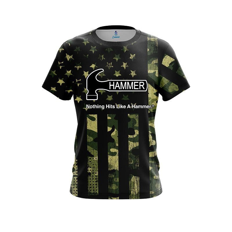 Hammer Camouflage Flag CoolWick Bowling Jersey Questions & Answers