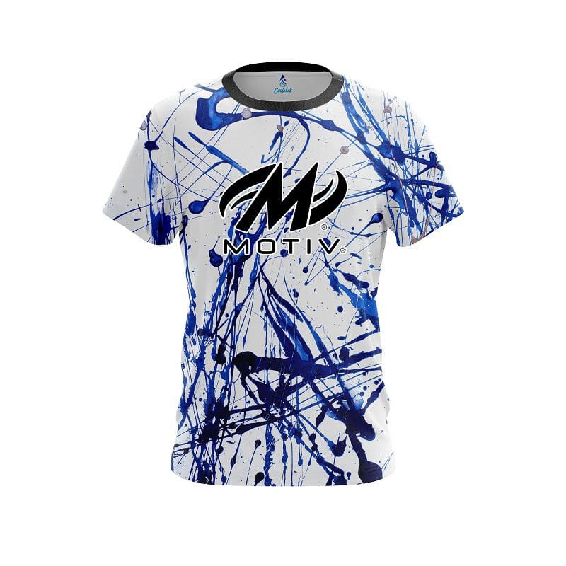 Motiv Blue Paint Splash CoolWick Bowling Jersey Questions & Answers