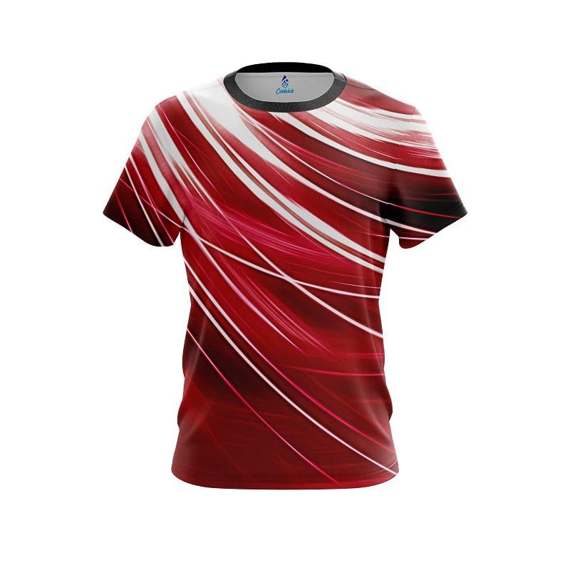 Plain Deep Red Stripes CoolWick Bowling Jersey Questions & Answers