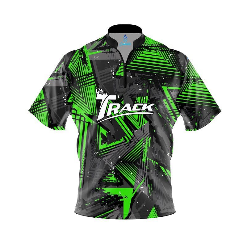 Track Green Triangles Quick Ship CoolWick Sash Zip Bowling Jersey Questions & Answers