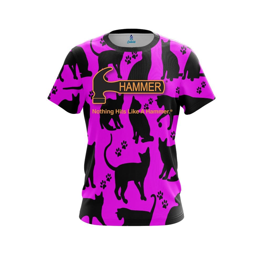 Hammer Pink Black Cat CoolWick Bowling Jersey Questions & Answers