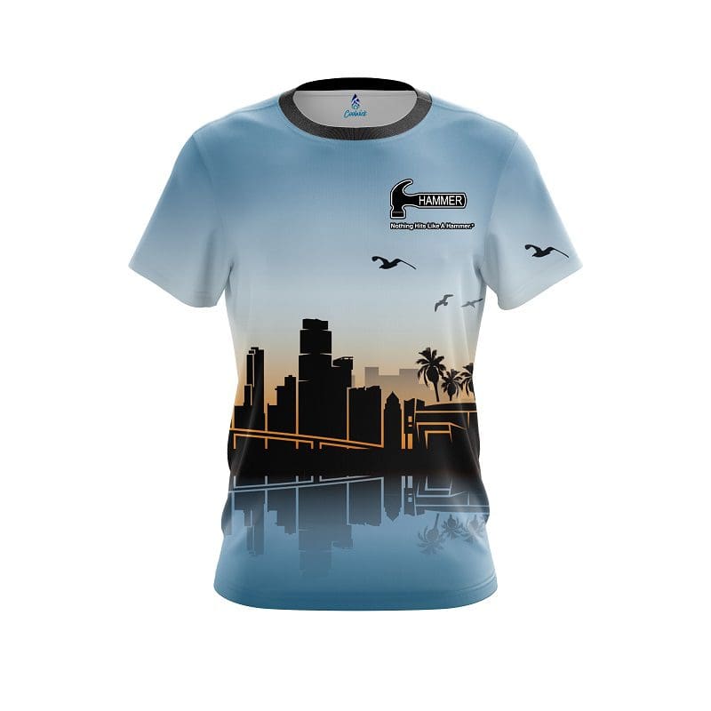 Hammer Miami Skyline CoolWick Bowling Jersey Questions & Answers