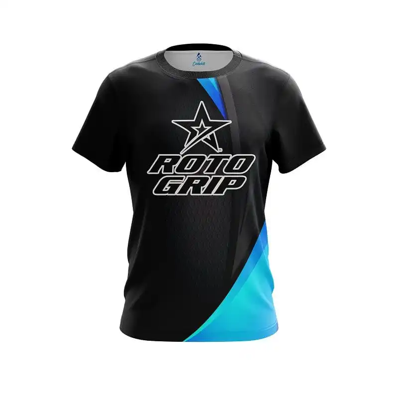 Roto Grip Carbon Aqua Swirl CoolWick Bowling Jersey Questions & Answers