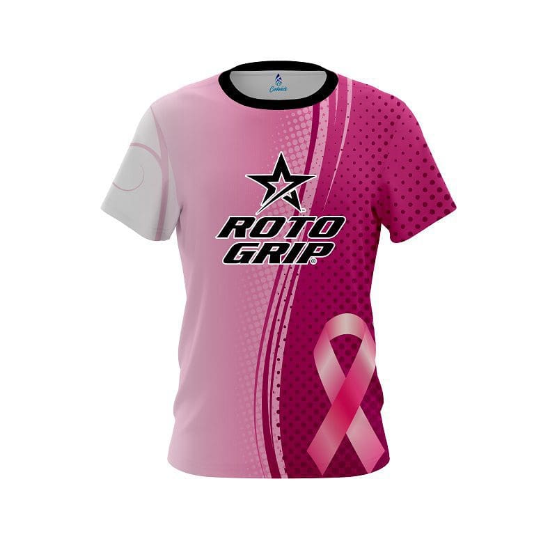 Roto Grip Breast Cancer Pink Swirls CoolWick Bowling Jersey Questions & Answers