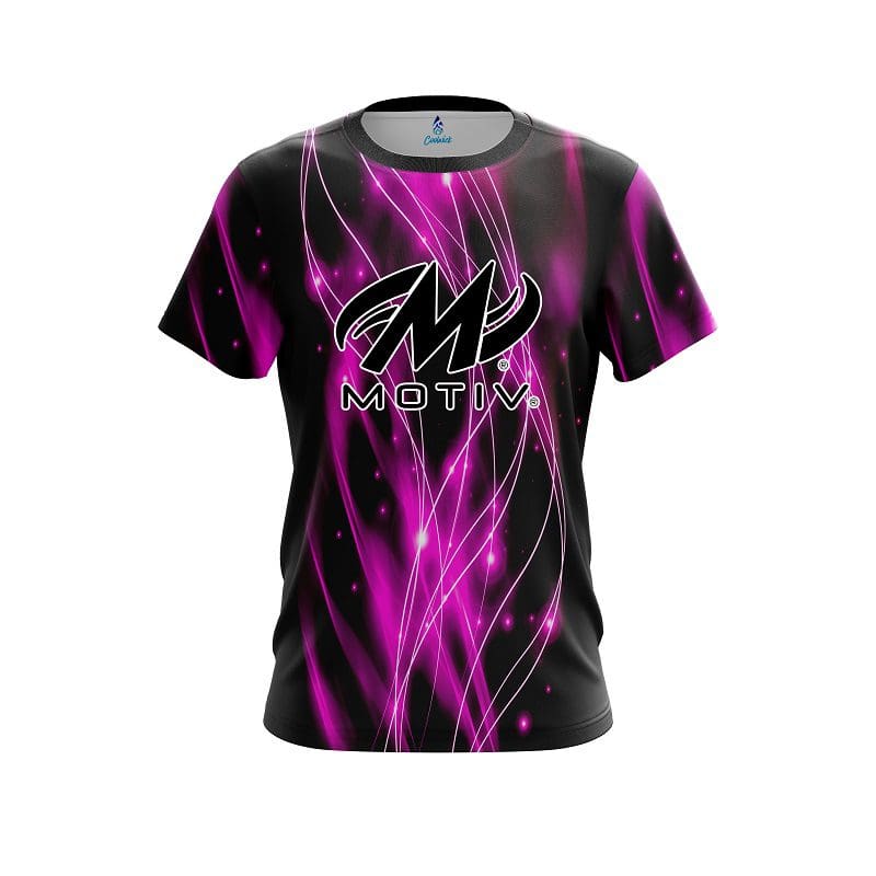 Motiv Pink Spiral Waves CoolWick Bowling Jersey Questions & Answers