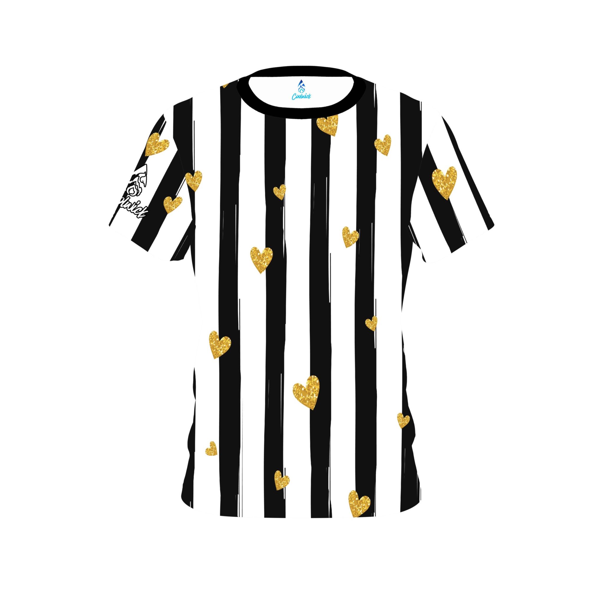 Plain Valentines Black and White Stripes Coolwick Bowling Jersey Questions & Answers