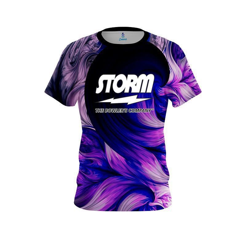 Storm Purple Vortex Quick Ship CoolWick Crew Bowling Jersey Questions & Answers