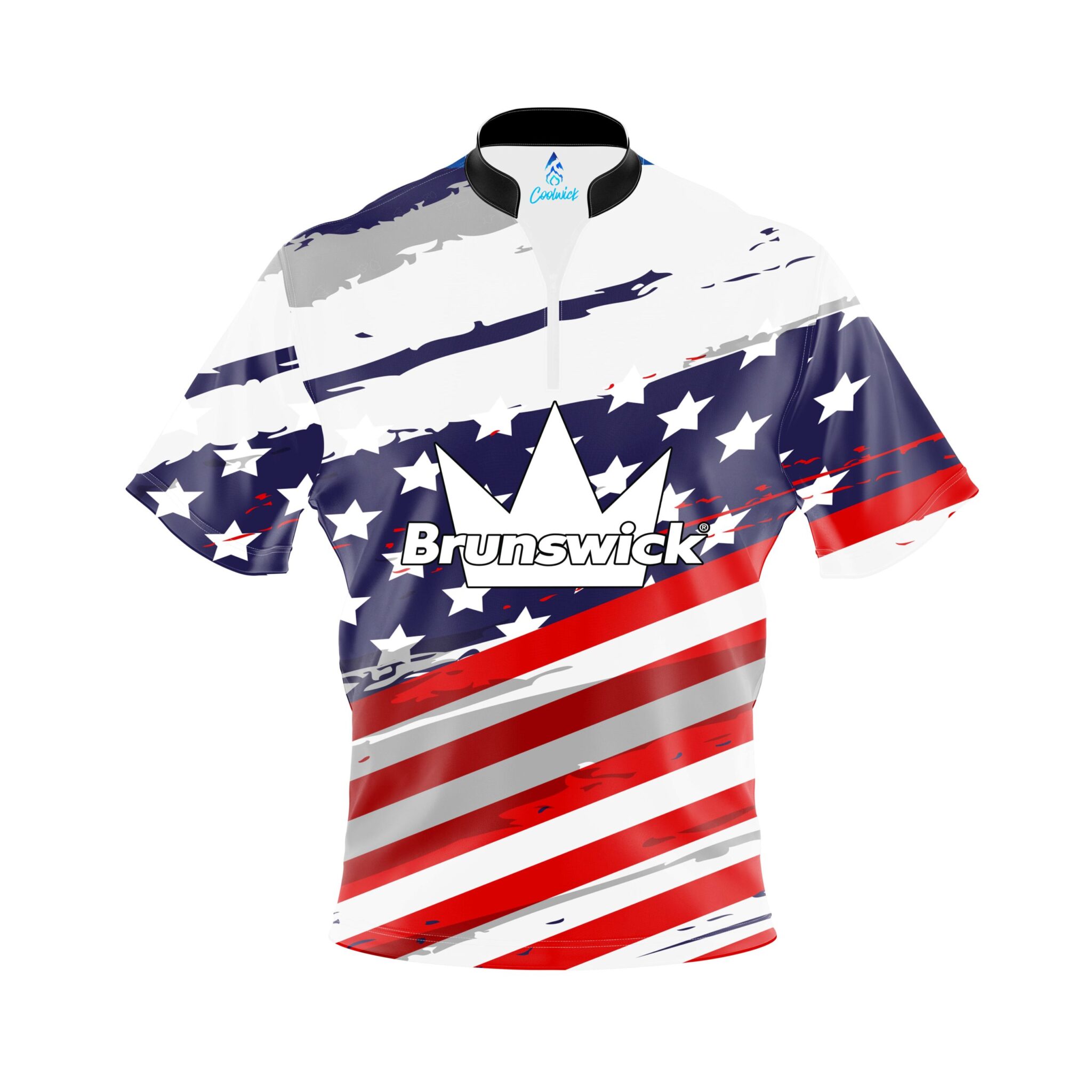 Brunswick All American Quick Ship CoolWick Sash Zip Bowling Jersey Questions & Answers