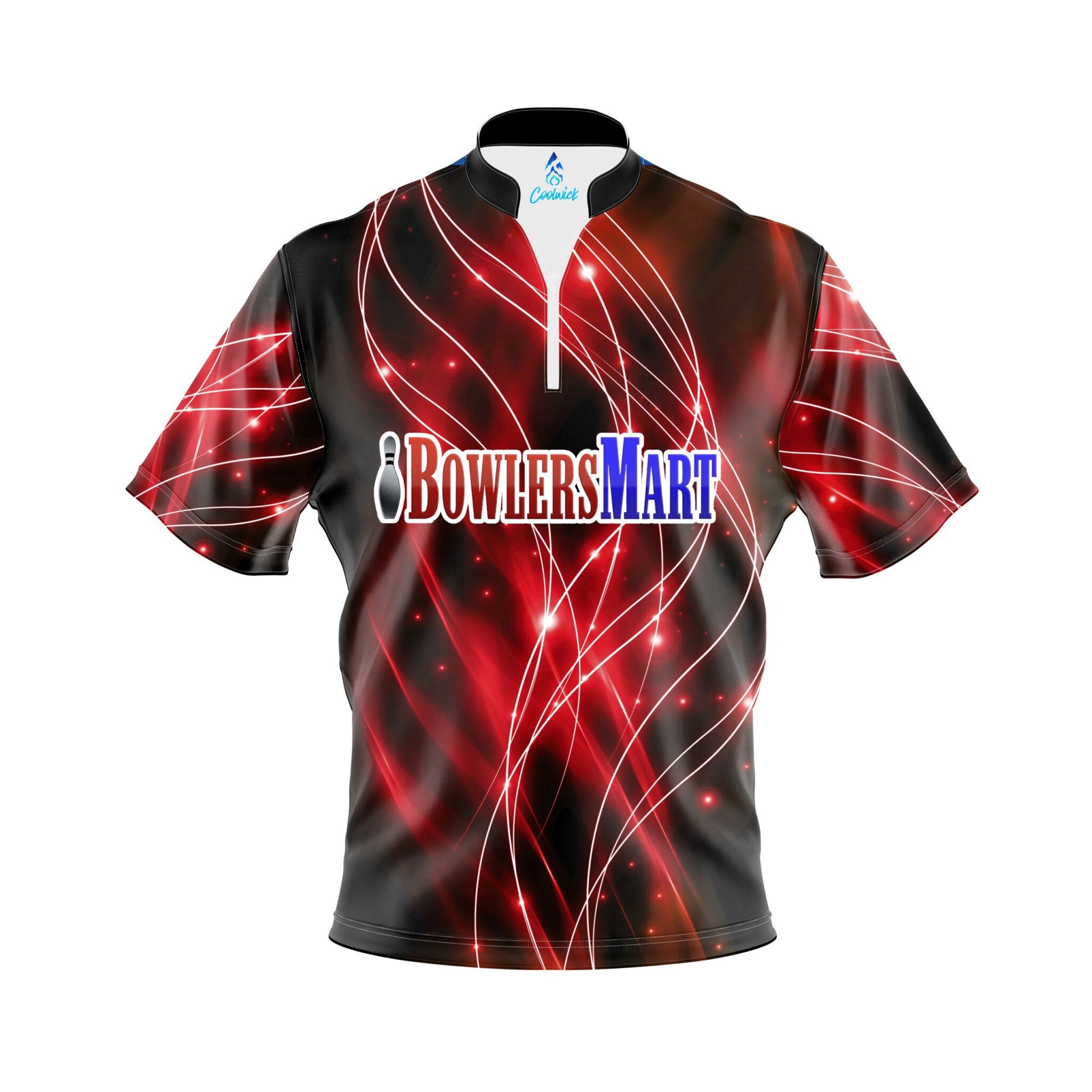 BowlersMart Red Spirals Quick Ship CoolWick Sash Zip Bowling Jersey Questions & Answers