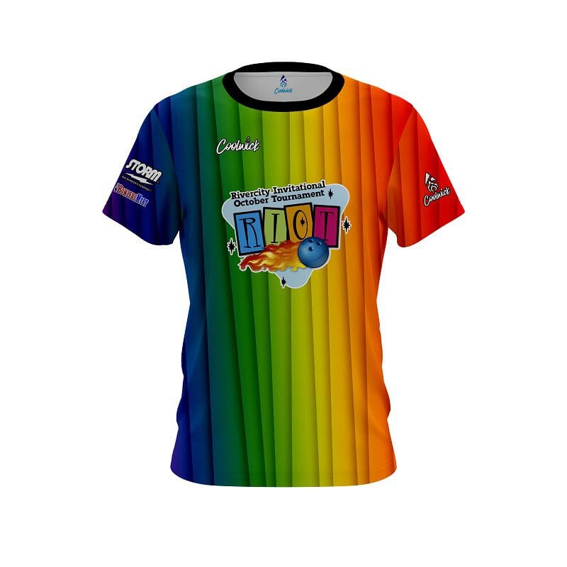 Rivercity Invitational October Tournament RIOT CoolWick Rainbow Bowling Jersey Questions & Answers