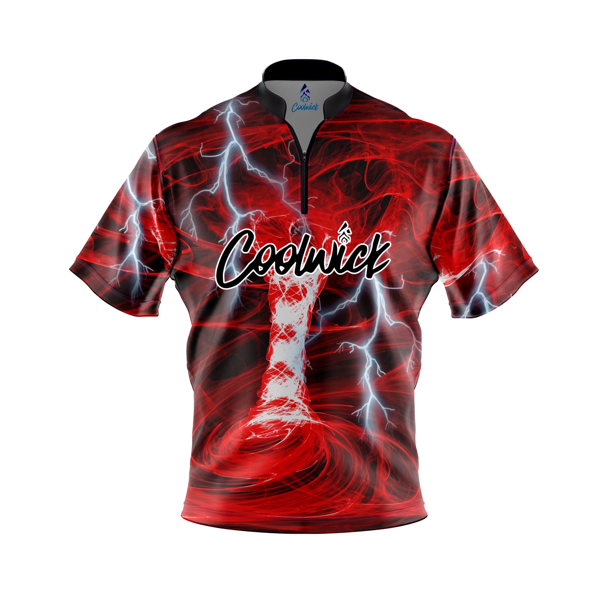 Signature Electric Red Tornado Quick Ship CoolWick Sash Zip Bowling Jersey Questions & Answers