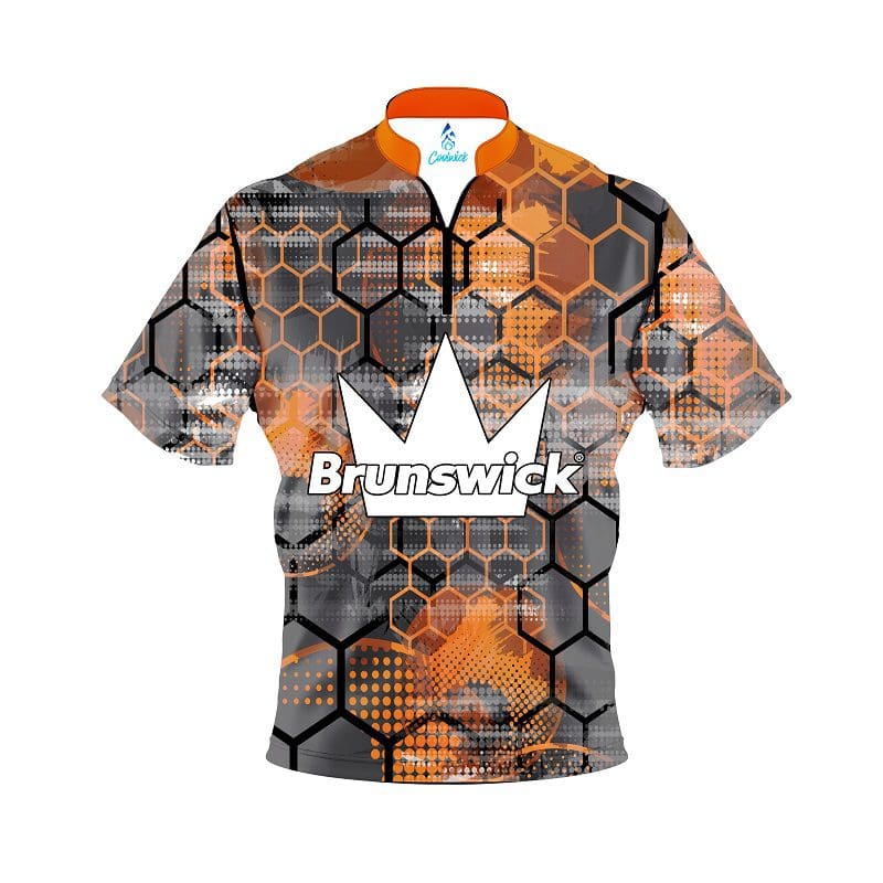 Brunswick Fire Honeycomb Quick Ship CoolWick Sash Zip Bowling Jersey Questions & Answers