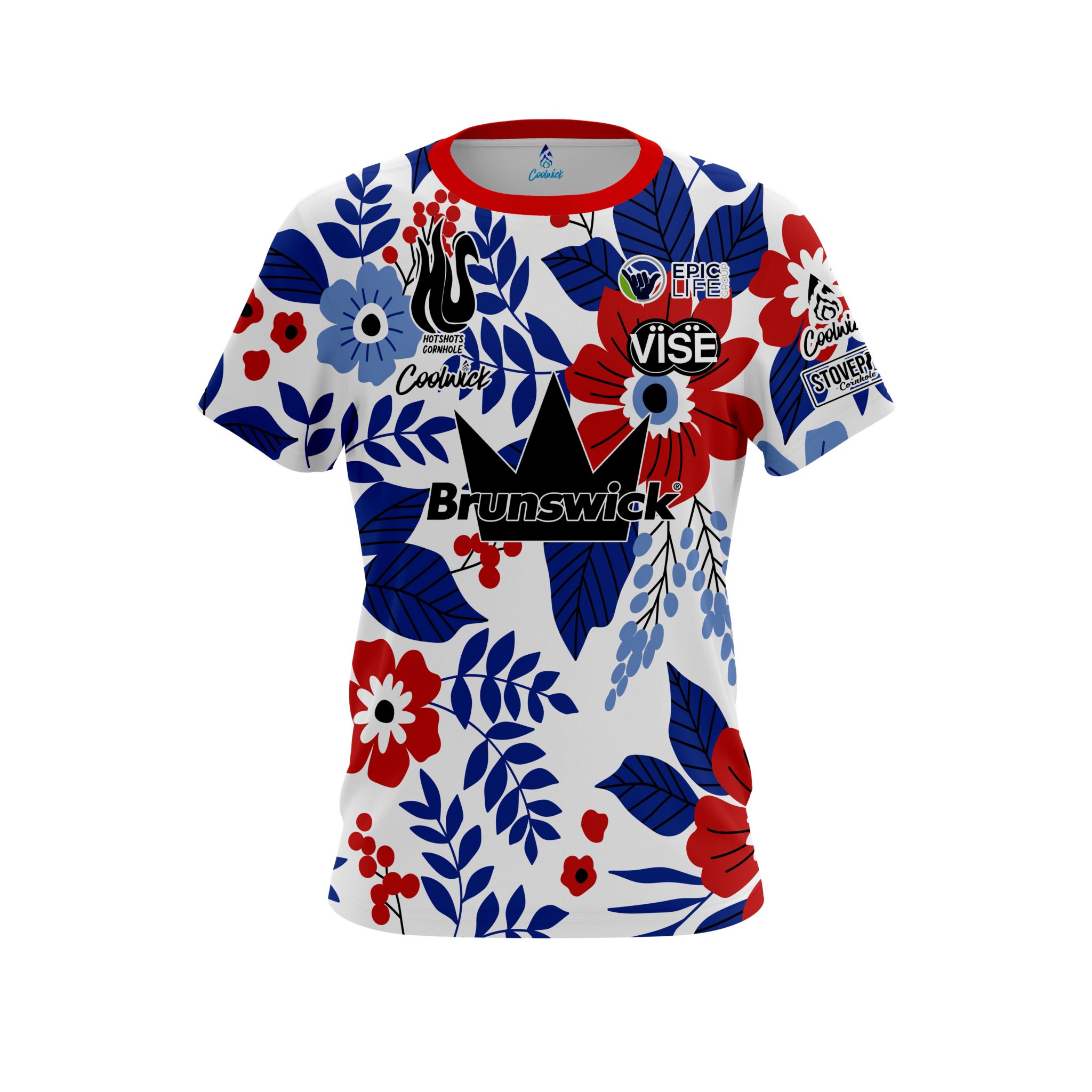 Breanna Clemmer Red White Blue Flowers CoolWick Bowling Jersey Questions & Answers