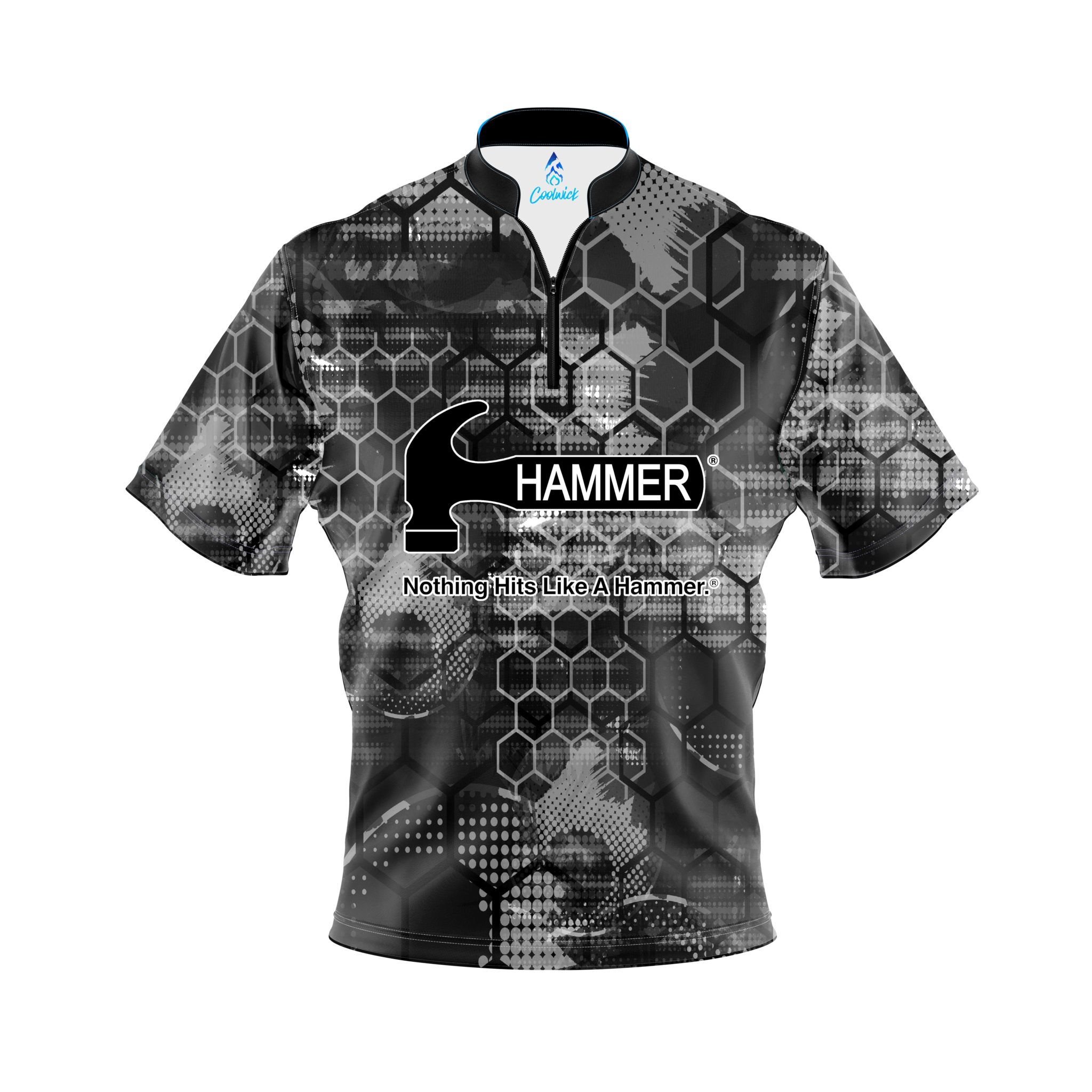 Hammer Blackout Honeycomb Quick Ship CoolWick Sash Zip Bowling Jersey Questions & Answers