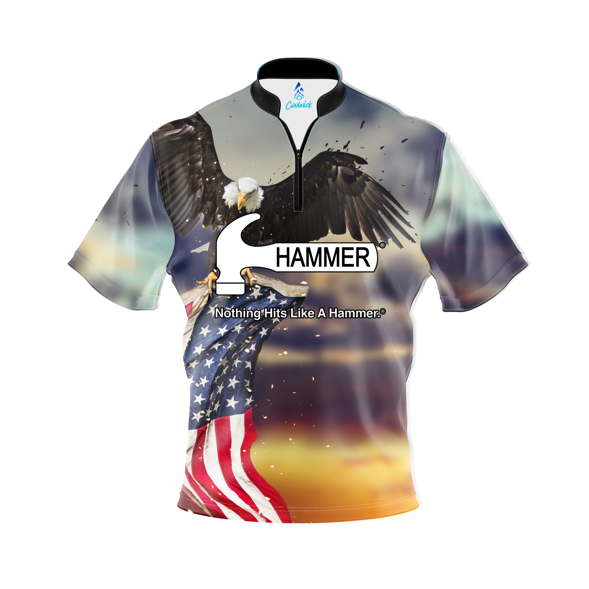 Hammer Sunset Eagle 2.0 Quick Ship CoolWick Sash Zip Bowling Jersey Questions & Answers