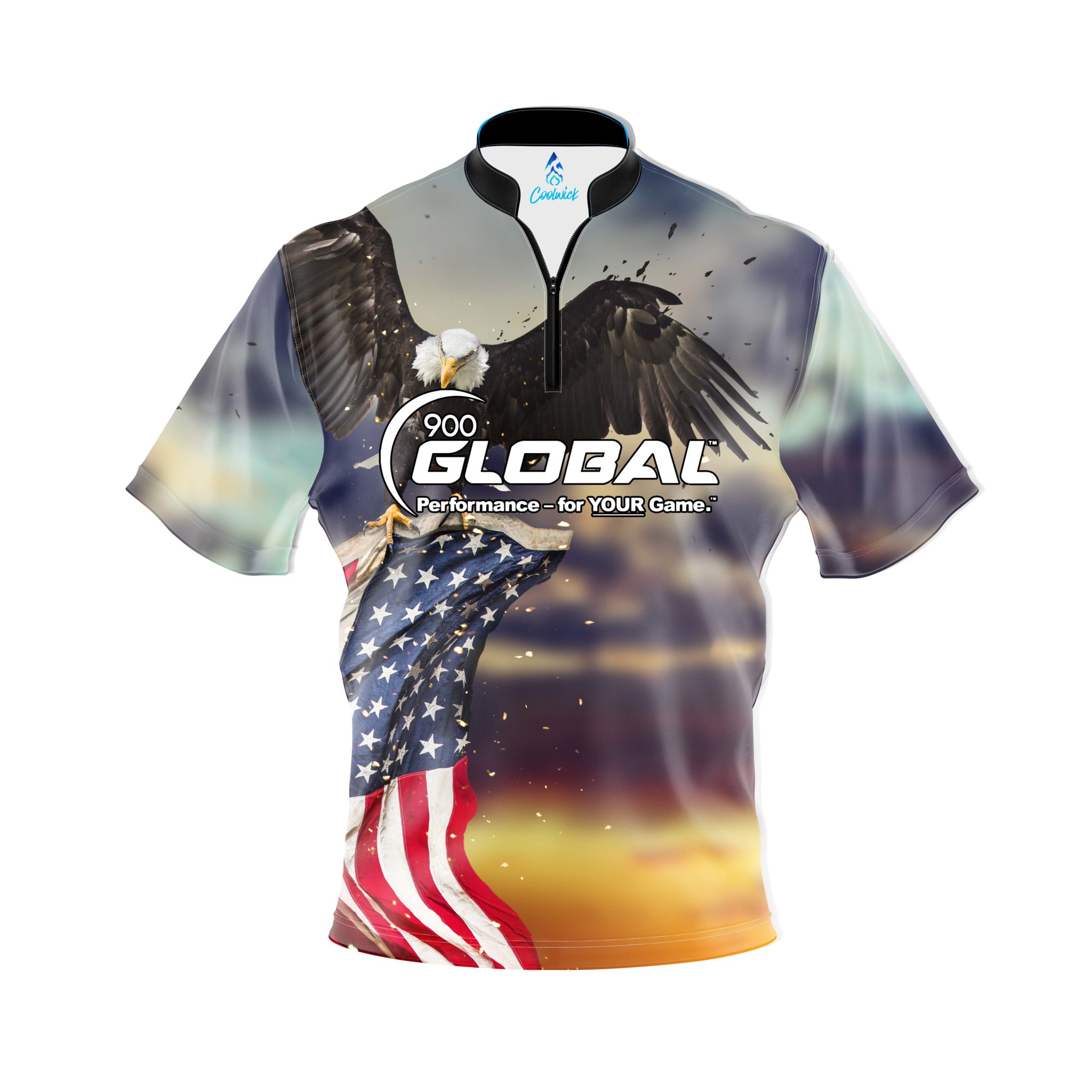 900 Global Sunset Eagle 2.0 Quick Ship CoolWick Sash Zip Bowling Jersey Questions & Answers