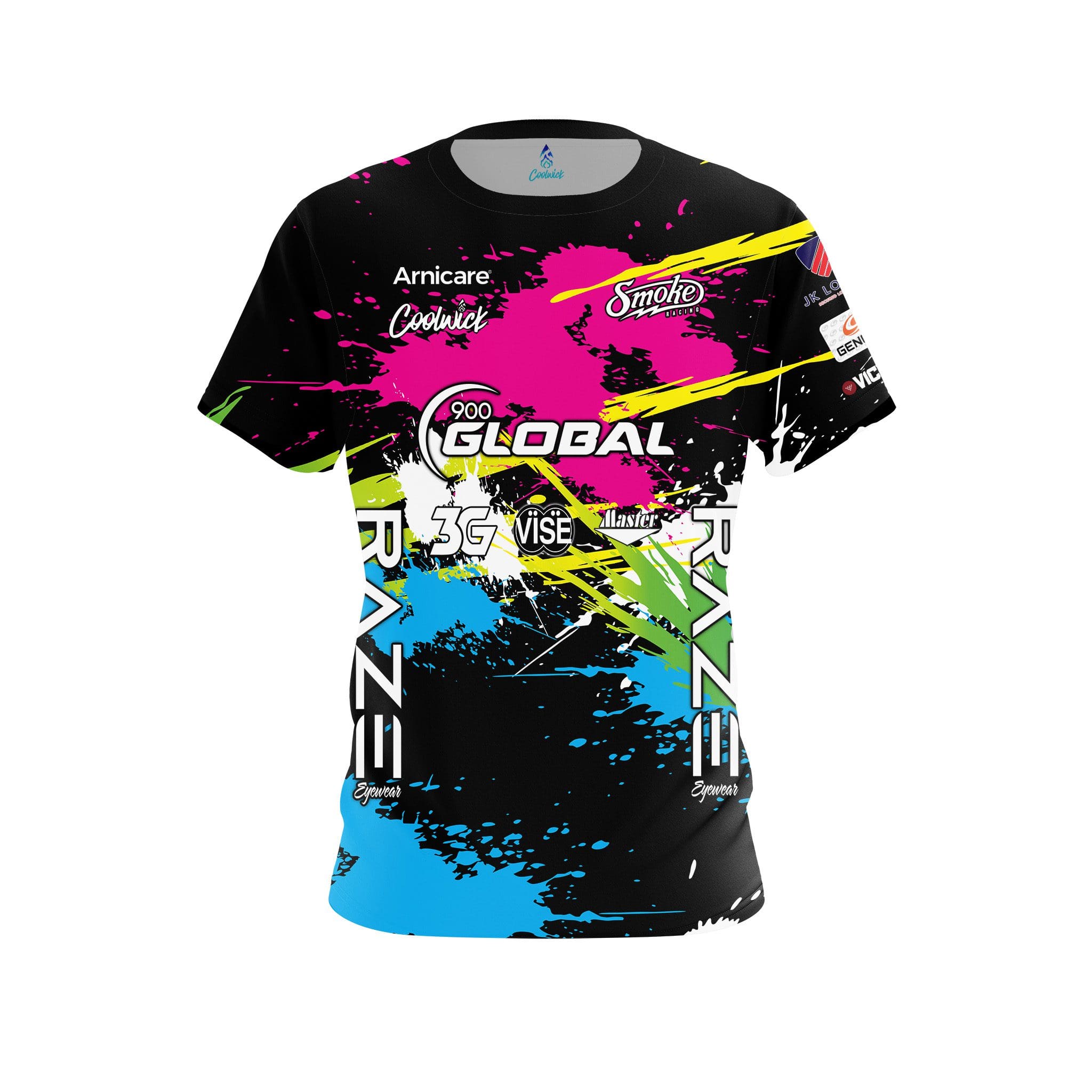 900 Global Sean Rash Paint Splatter Replica CoolWick Bowling Jersey Questions & Answers