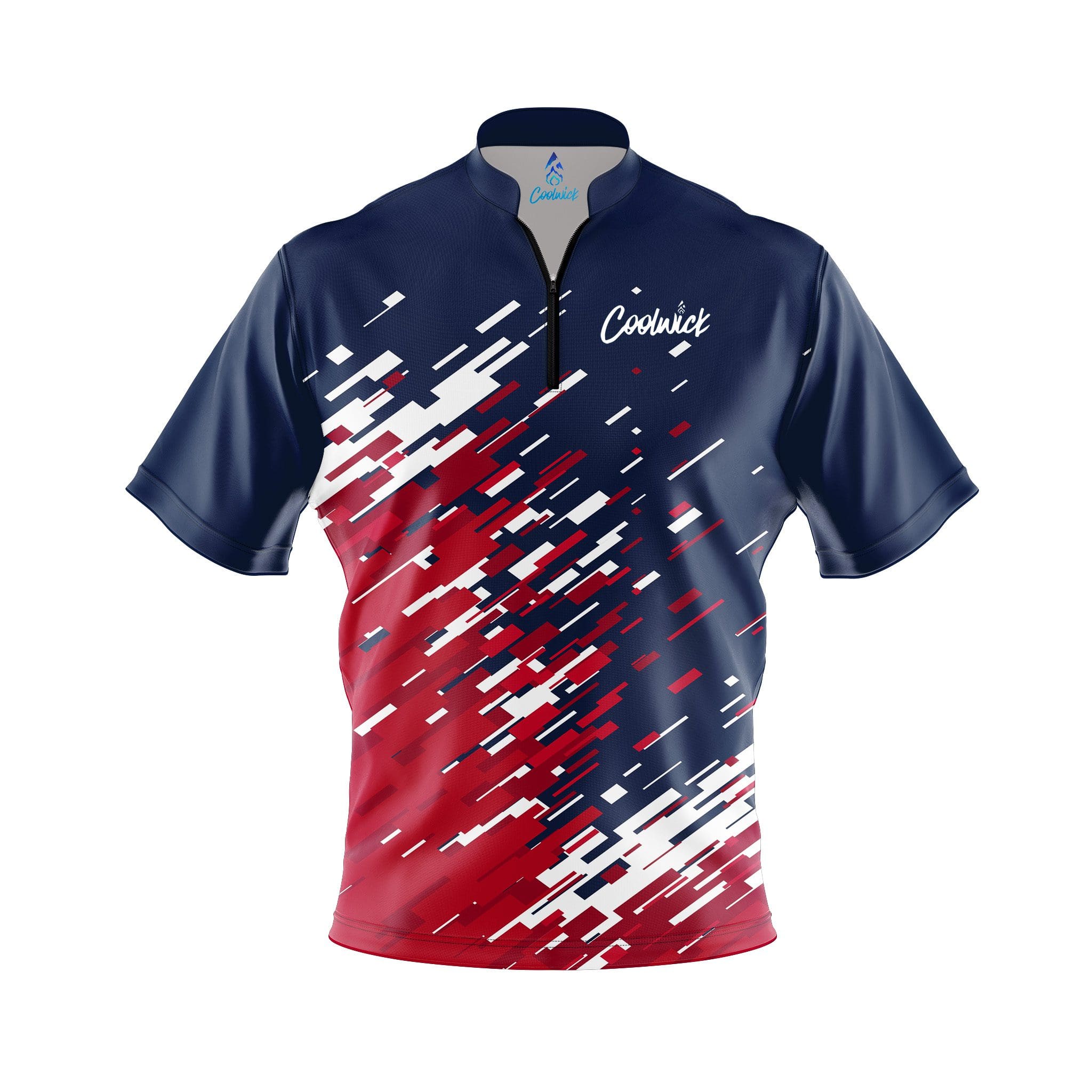 Our bowling team is "Texas." Do you have a design similar to the Texas flag in this style of quarter zip jersey?