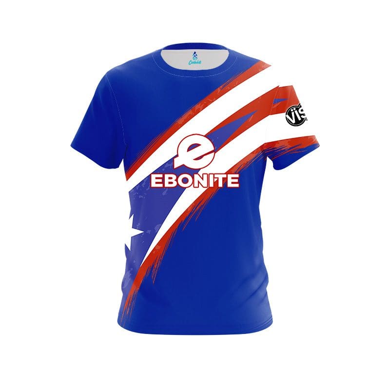 Ebonite Cristian Azcona Puerto Rican Flag Blue Replica CoolWick Bowling Jersey Questions & Answers