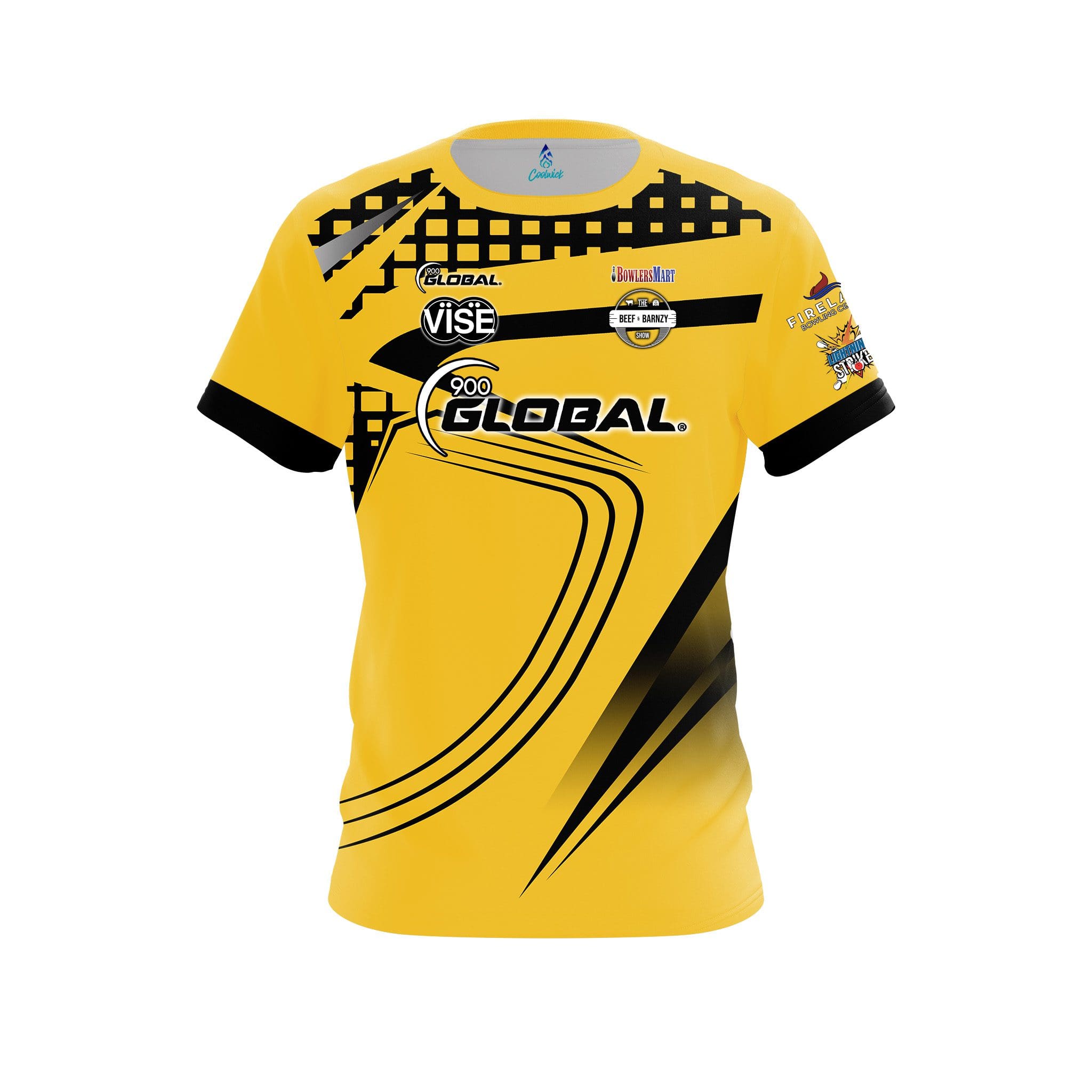 900 Global Chris Barnes Yellow Slash CoolWick Bowling Jersey Questions & Answers