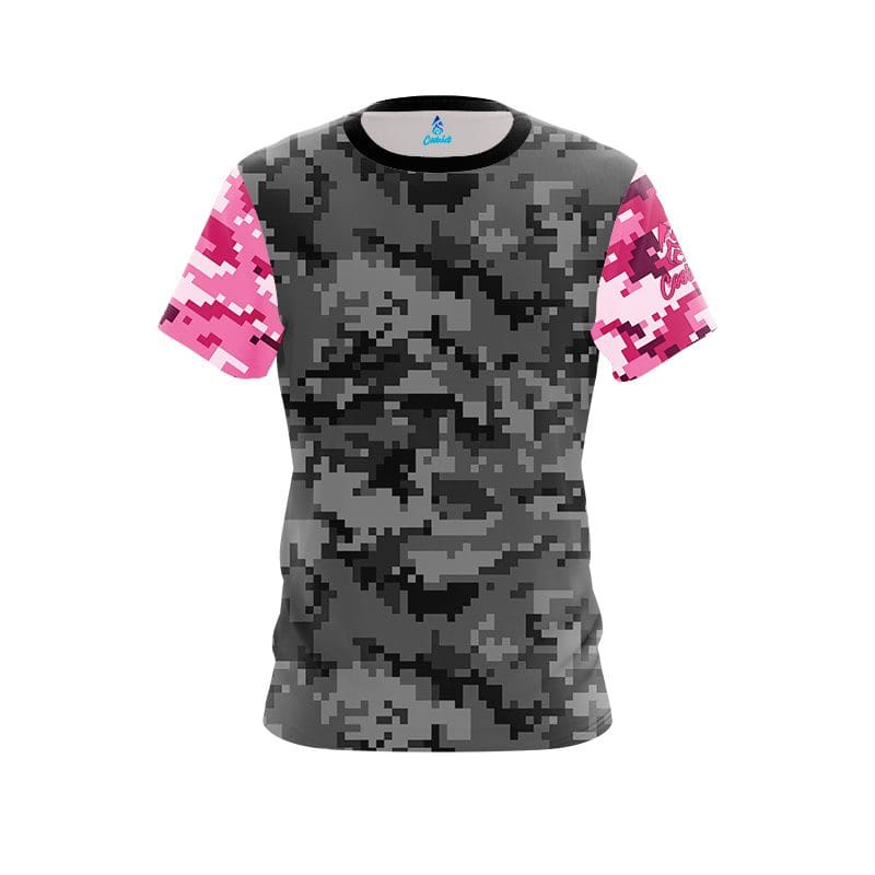 Plain Grey Pink Digital Camo CoolWick Bowling Jersey Questions & Answers