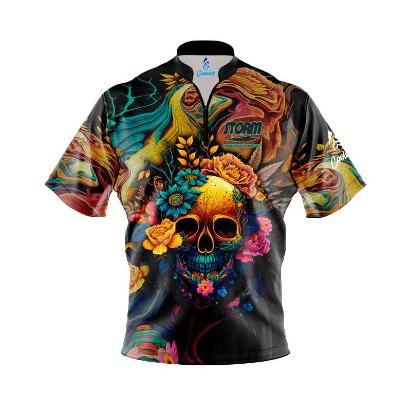 Storm Floral Skullscape Fast Track CoolWick Bowling Jersey Questions & Answers