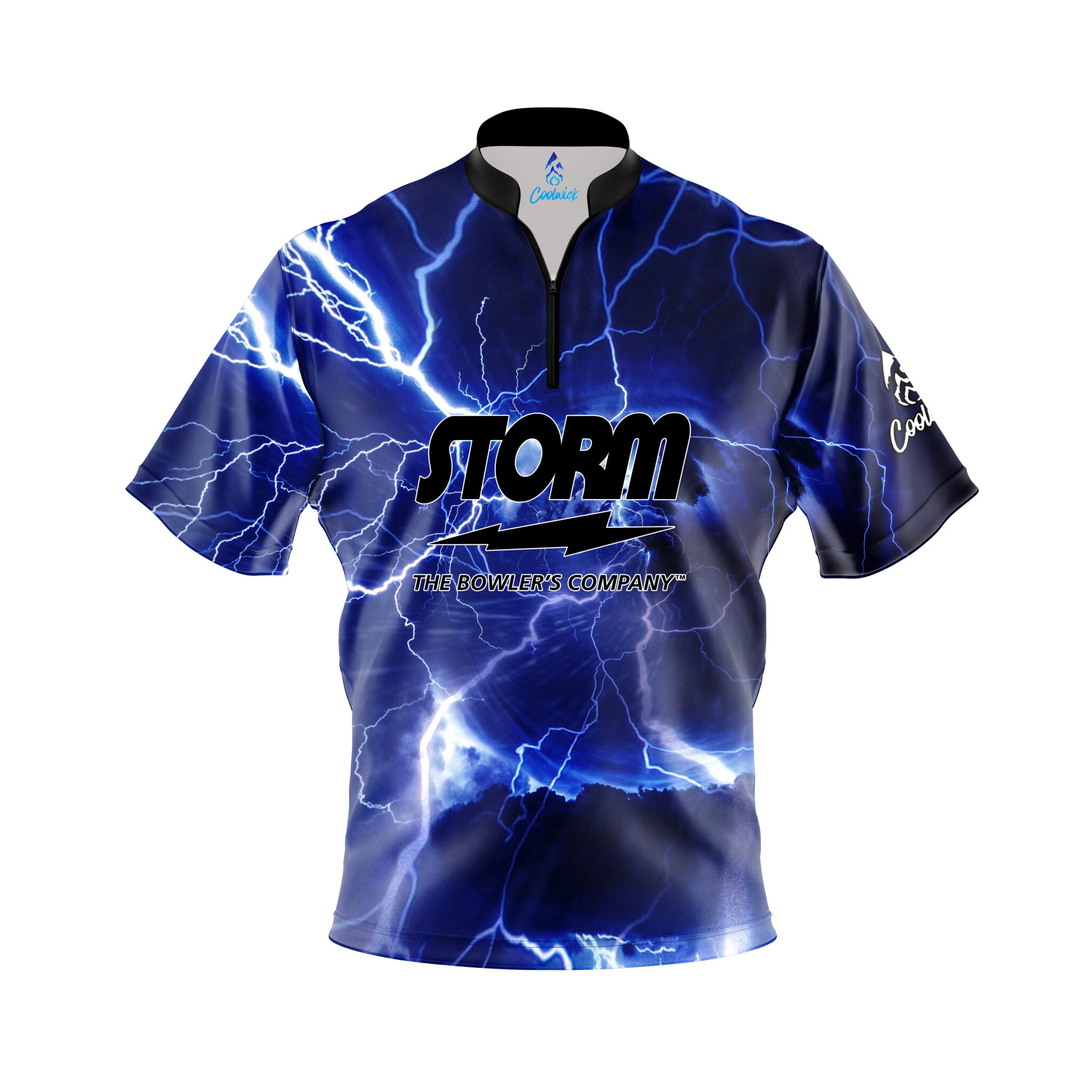 Storm Electrical Lightning Quick Ship CoolWick Sash Zip Bowling Jersey Questions & Answers