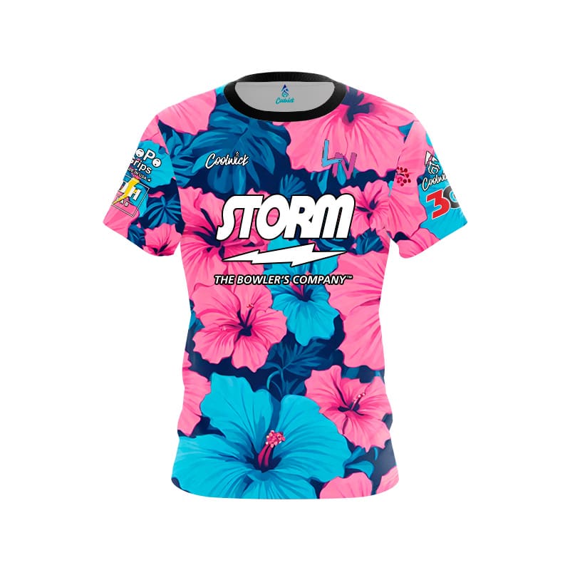 Storm Luis Napoles Pink Blue Tropical CoolWick Bowling Jersey Questions & Answers